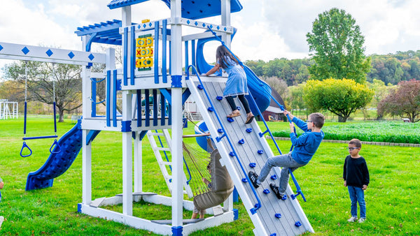 King Swings Captain's Castle Vinyl Swing Set NJ Swingsets