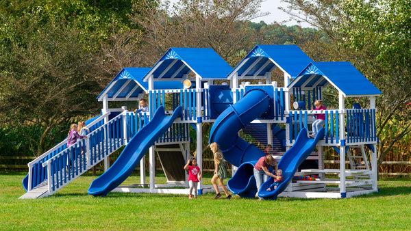 King Swings Rocket Launcher Xtreme Vinyl Swing Set - NJ Swingsets