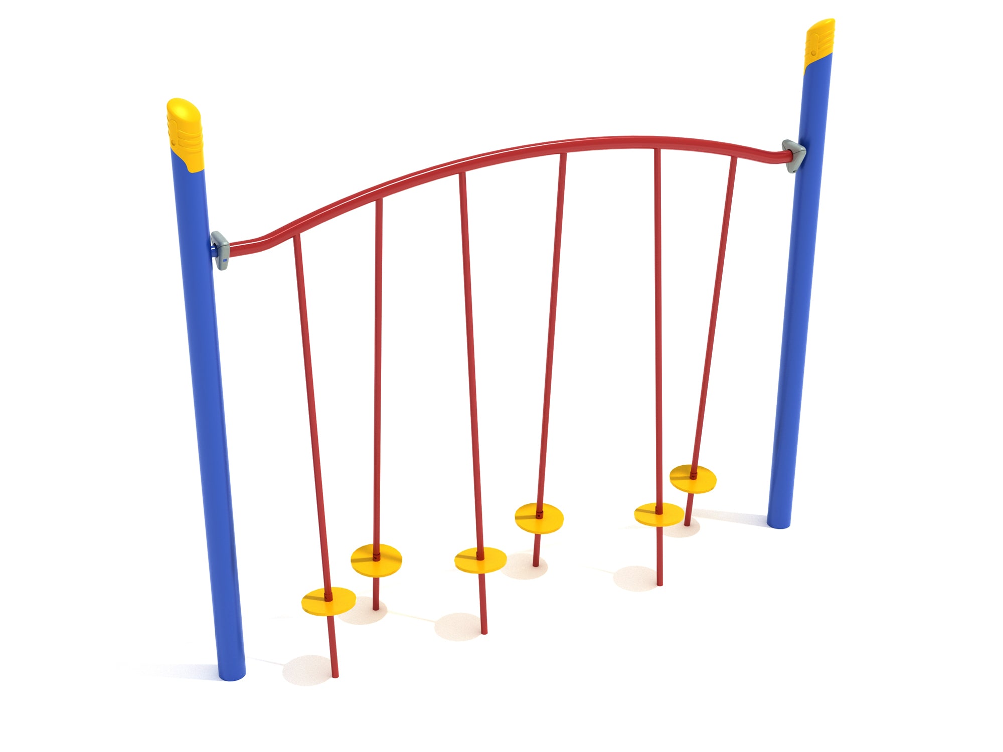 Playground-Equipment-Commercial-Single-Post-Tilted-Lilly-Pad-Bridge
