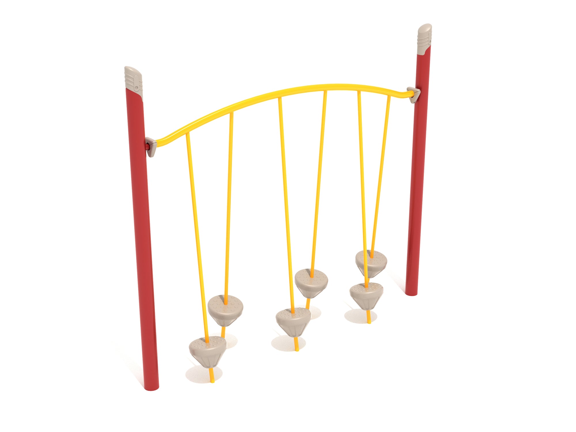Playground-Equipment-Commercial-Single-Post-Tilted-Pebble-Bridge