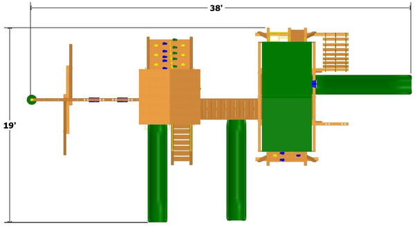 Playground One Supreme Dual Triple Shot - NJ Swingsets