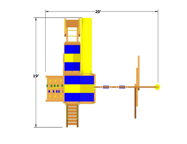 未使用品　PLAY WORK B-FOUR JEUNÂGE TREATMENT Playground One Supreme Fort Combo 4 - NJ Swingsets & Playgrounds