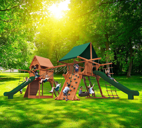 Playground One Turbo Deluxe Dual Swing-O-Saurus - NJ Swingsets