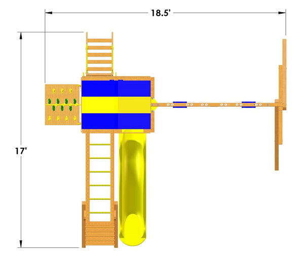 Playground One Turbo Original Fort Combo 3 - NJ Swingsets
