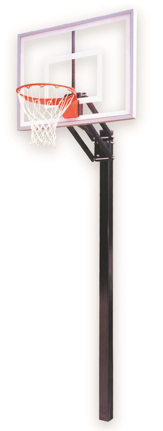 First Team Champ II In Ground Outdoor Adjustable Basketball Hoop 48 inch Acrylic