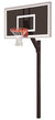 First Team Legacy Eclipse In Ground Fixed Height Outdoor Basketball Hoop 60 inch Smoked Glass