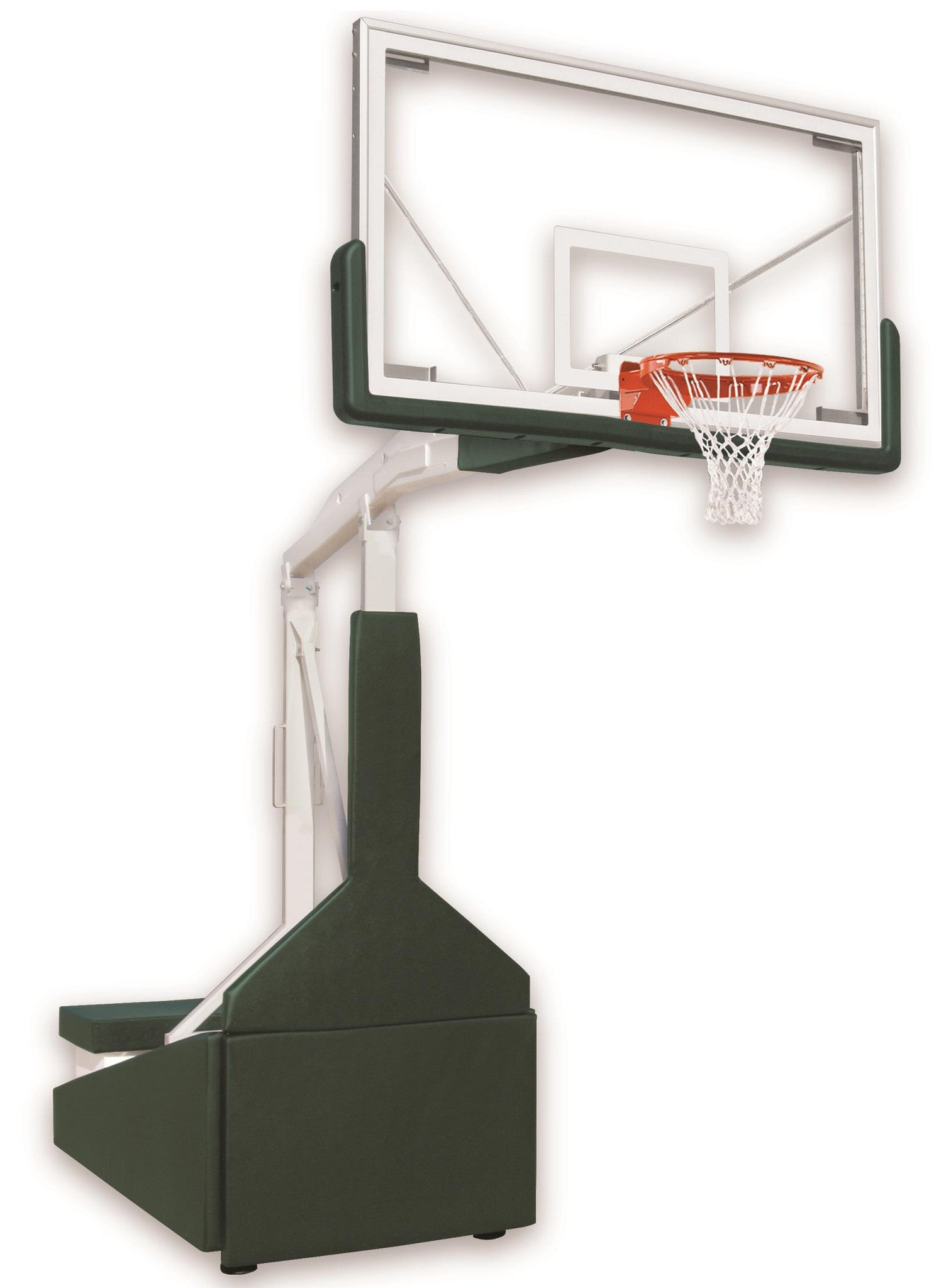 First Team Tempest Triumph FL Portable Adjustable Basketball Hoop 72 inch Tempered Glass for Floating Floors