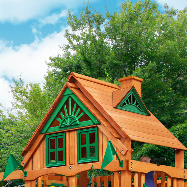 Gorilla Playsets Chateau Treehouse Wooden Swing Set