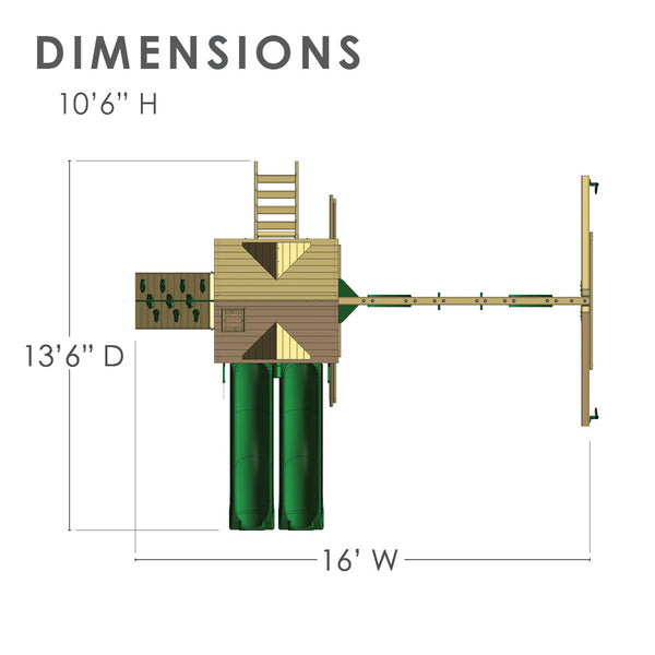 Gorilla Playsets Double Down Wooden Swing Set NJ Swingsets