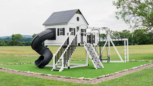 Wooden Swing White Playground Set Backyard Discovery Canyon Creek
