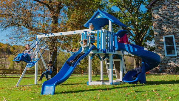 King Swings Starboard Escape Vinyl Swing Set - NJ Swingsets
