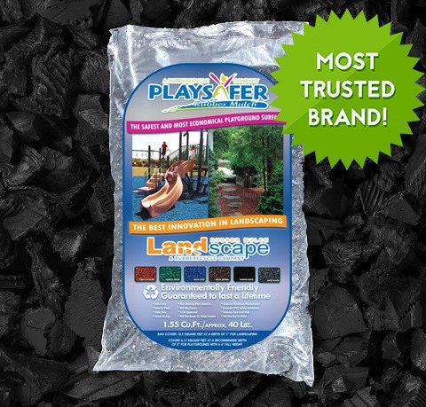 Playground Surfacing Rubber Mulch - Black (Dyed-Solid) - NJ Swingsets