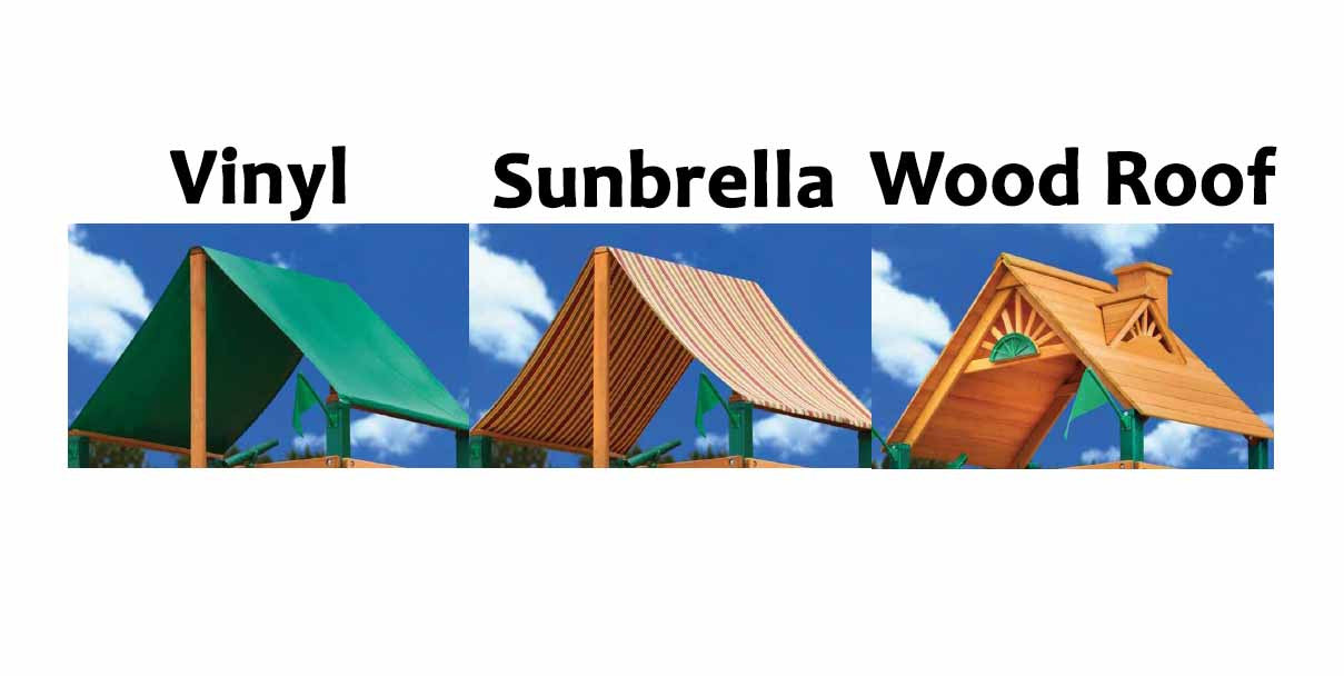 Vinyl vs Sunbrella vs Wood Roof on a Swing Set