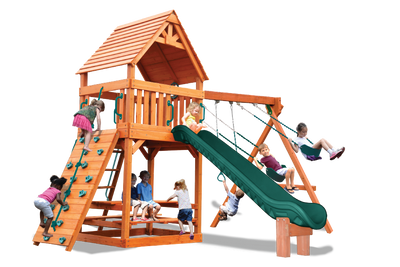 Playground One Turbo Original Fort Combo 2 with Wood Roof