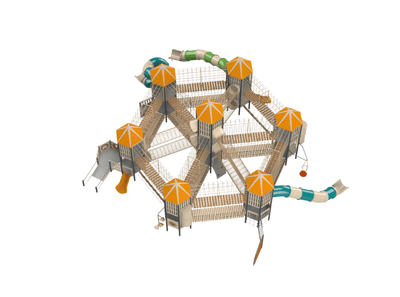 Psagot Playgrounds Washington A - alternate angle showing cable bridge network