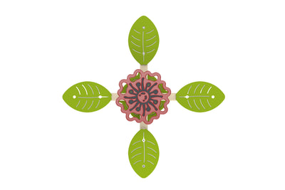 Psagot Playgrounds Clover Spring - four-player seating and rose design detail