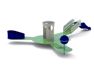 Psagot Playgrounds Mount Elbert - detail of central tower and interactive elements