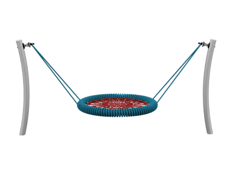 Psagot Playgrounds M-SwingB - rope nest seat and cable suspension detail