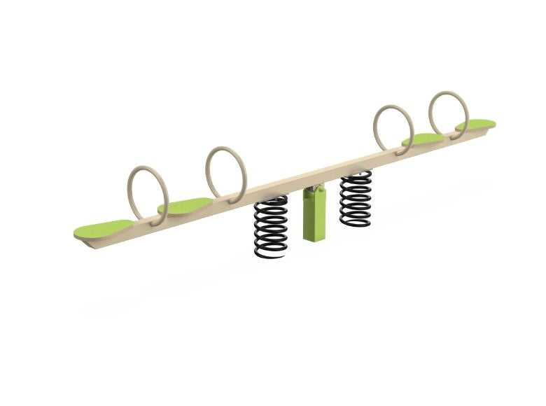 Psagot Playgrounds Double Pine Nut Spring - spring mechanism and seat detail