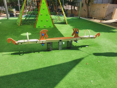 Psagot Playgrounds Pony Spring - side view showing spring rocking mechanism