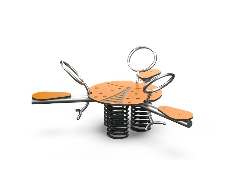 Psagot Playgrounds 3-Kid BeetleB - spring base and handrest close-up