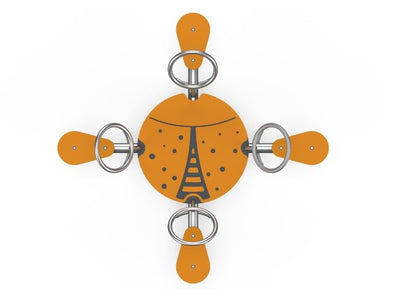 Psagot Playgrounds 4-Kid BeetleB - four-seat spring seesaw for toddlers ages 2-5