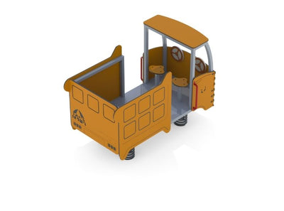 Psagot Playgrounds Spring Truck - HDPE spring-mounted truck with steering wheels for ages 2-5