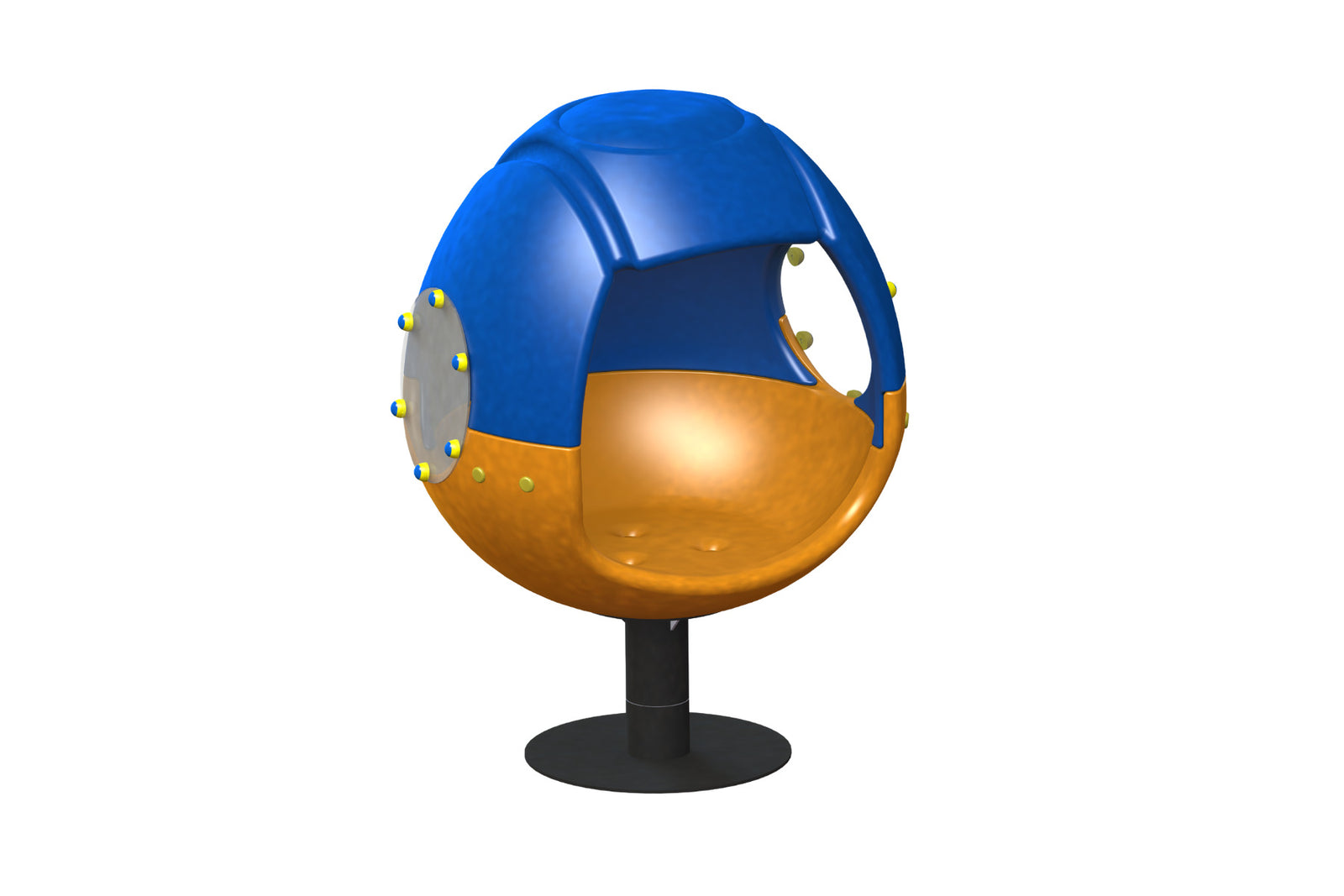 Psagot Playgrounds Egg Spinner - shell-shaped sitting carousel for toddlers ages 2-5