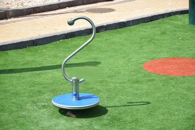 Psagot Playgrounds S-Spinner Stainless - stainless steel S-shaped spinner for ages 2-5