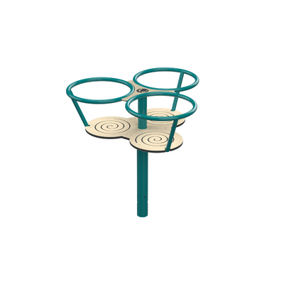 Psagot Playgrounds Triple Spinner - three seating positions around axis