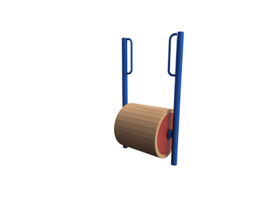 Psagot Playgrounds Barrel Roll - side view showing horizontal axis