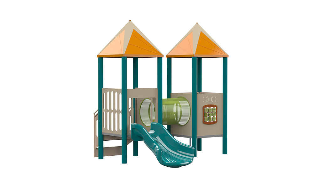 Psagot Playgrounds Baton Rouge Commercial Playground - steel post toddler play system with crawling tunnel