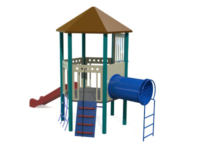 Psagot Playgrounds AlbuquerqueB Commercial Playground - toddler play system with basketball hoop for ages 2-5