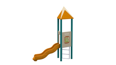 Psagot Playgrounds Fresno Commercial Playground - compact steel post toddler play system for ages 2-5