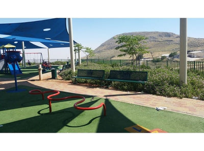 Psagot Playgrounds Snake Balance Beam - base anchoring and surface detail