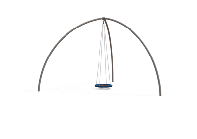 Psagot Playgrounds Hovering Swing - 360-degree rotating rope nest swing for group play