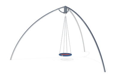 Psagot Playgrounds Hovering Swing - overhead mount and rope nest seat detail