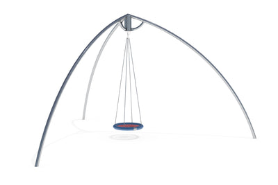 Psagot Playgrounds Hovering Swing - full structure showing elevated suspension point