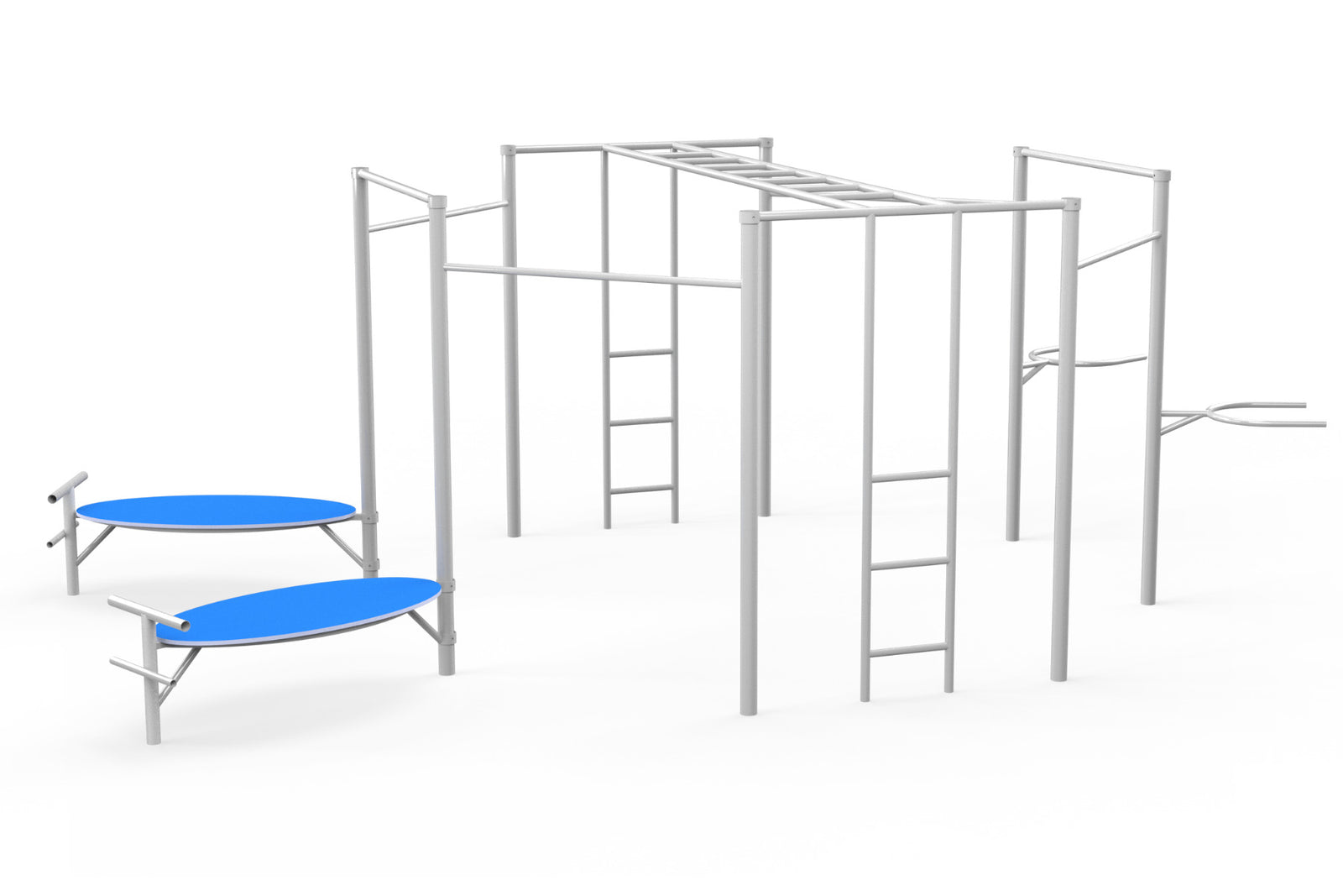 Psagot Playgrounds Complex Fitness Station - octagonal multi-course training structure