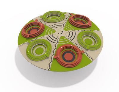 Psagot Playgrounds Hurricane - top view showing six-seat arrangement