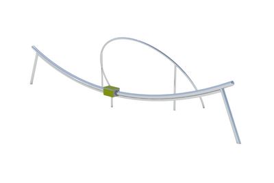 Psagot Playgrounds Snowboard - child riding the sliding surface along the arch