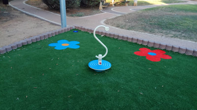 Psagot Playgrounds S-Spinner - central axis and dual-bearing system detail