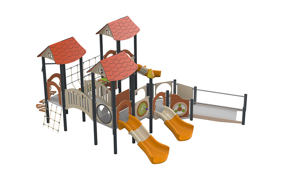 Psagot Playgrounds Des Moines Commercial Playground - HDPE toddler play system with accessibility ramp for ages 2-5