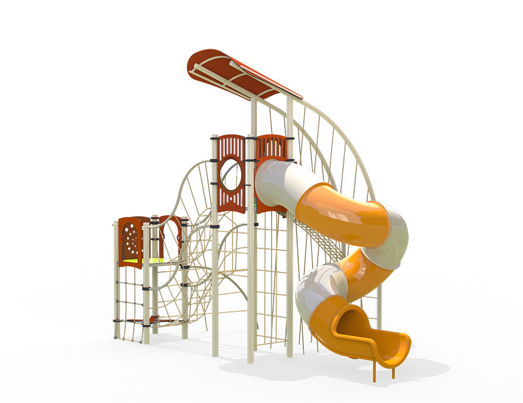 Psagot Playgrounds Tulsa - teen-focused extreme play system with climbing and sliding for ages 5-12