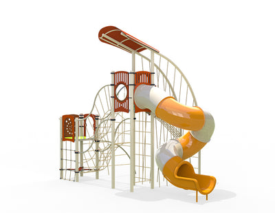 Psagot Playgrounds Tulsa - teen-focused extreme play system with climbing and sliding for ages 5-12