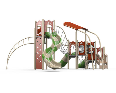 Psagot Playgrounds Wichita - alternate angle showing climbing elements