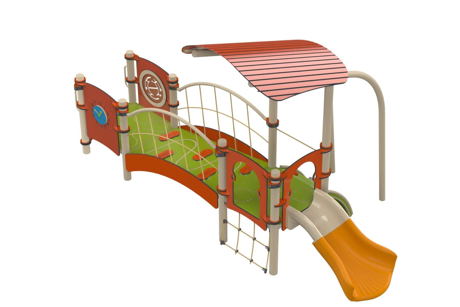 Psagot Playgrounds Mount Whitney - open HDPE toddler play course with climbing and sliding for ages 2-5