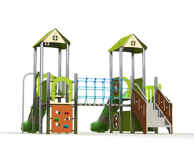 Psagot Playgrounds MontpelierB Commercial Playground - Alternate angle of play structure