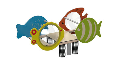 Psagot Playgrounds Fishies Spring - HDPE fish-themed spring play structure for ages 2-5