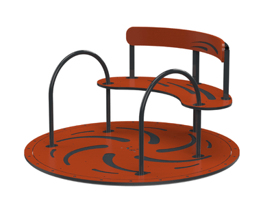 Psagot Playgrounds Inclusive Merry-Go-Round - accessible carousel with wheelchair entry for ages 5-12